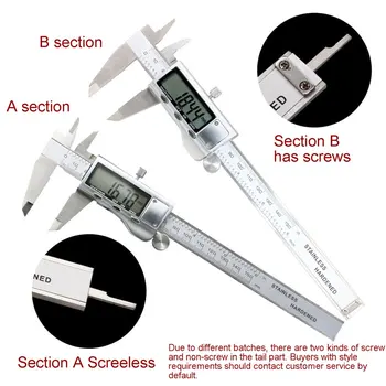 

0.01mm High Precision All Stainless Steel Metal Electronic Cursor Caliper 0-150mm Digital Display Caliber Vernier