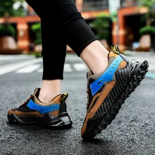 Новинка года; стильные модные мужские туфли в стиле Харадзюку; крутая спортивная обувь; сетчатая разноцветная обувь; лист с перфорацией; Красная мужская обувь