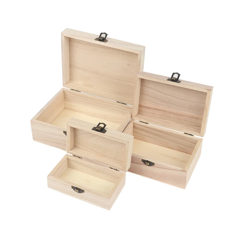 1PC New Style Portable Multifunction Case with Lid Wooden Jewellery Earring Necklace Storage Container Box for Home Supply Decor