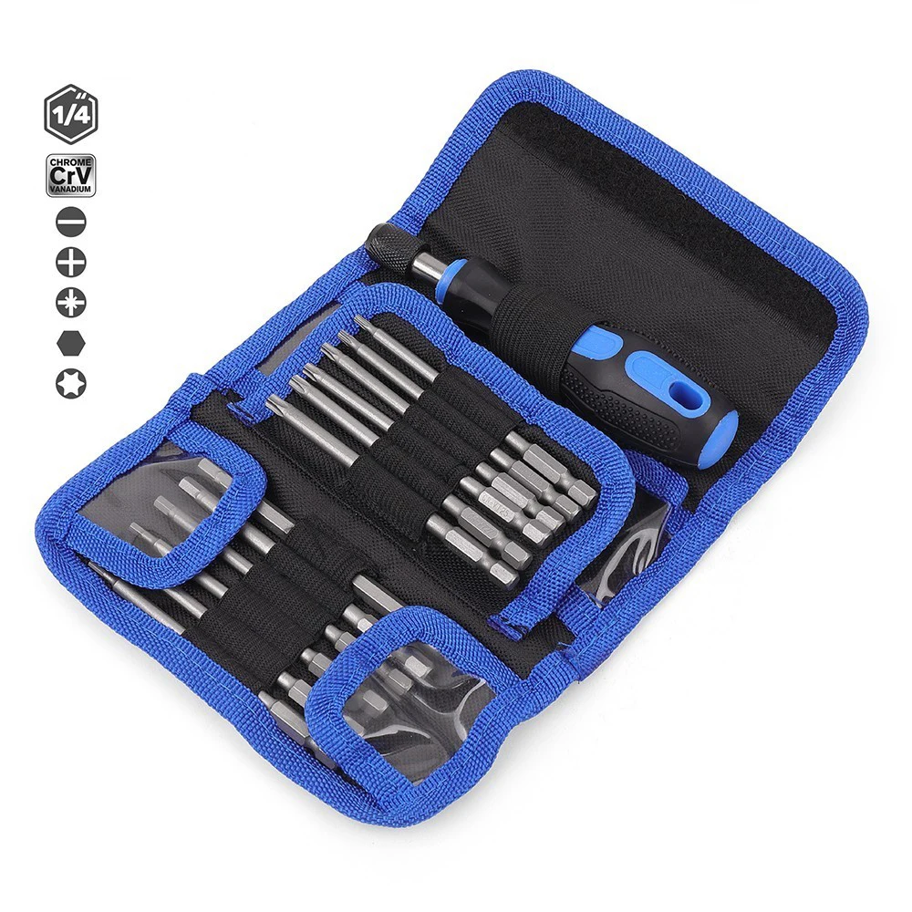 

24pcs Multifunctional Screwdriver Bit Set Torx Hex Bolt Kit Multitool Screw Driver Tools Handtools In Bag