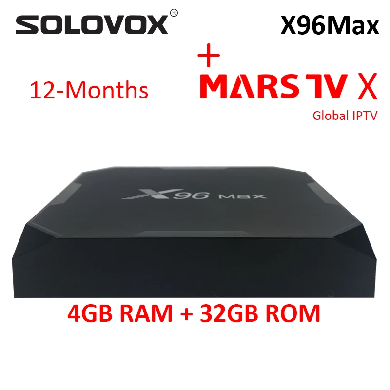 4G32G MARS TV X SOLOVOX X96 Max X2 Android 8,1 ТВ приставка Amlogic S905X2 LPDDR4 Четырехъядерный 4 Гб 64 Гб 2,4G& 5 ГГц Wifi BT 1000M 4K X96Max Смарт ТВ приставка - Цвет: 4G32G MARS TV X