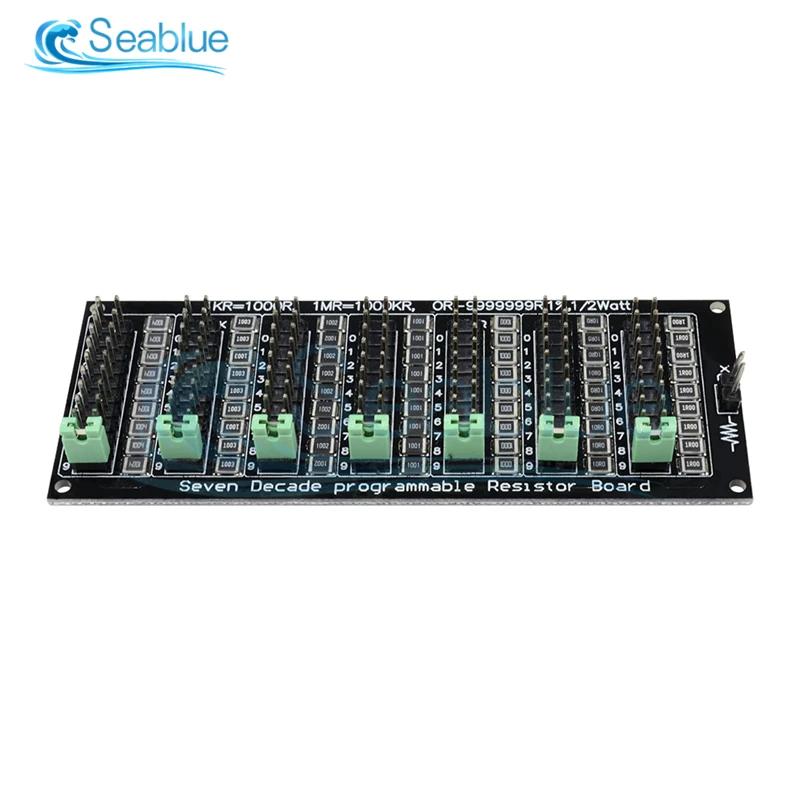 200V 7 Seven Decade 1R-9999999R Programmable Adjustable SMD Resistor Slide Resistor Board Step Accuracy 1R 1% 1/2 Watt Module