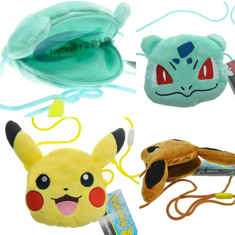 Takara Tomy Pokemon Pikachu Eevee Мягкие плюшевые игрушки Bulbasaur маленькая ручная сумка подвеска