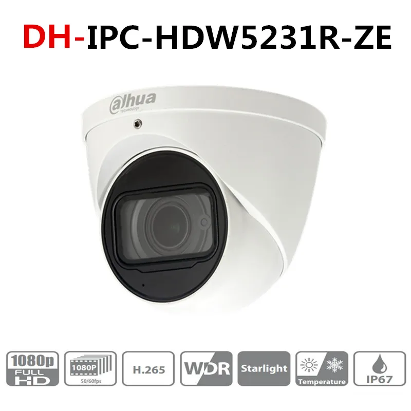 Оригинальный Dahua IPC-HDW5231R-ZE 2MP WDR IR Eyeball сетевая камера Встроенный микрофон |