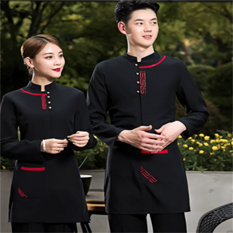 Новый отель официант с длинным рукавом и комбинезон одежда на сезон осень зима