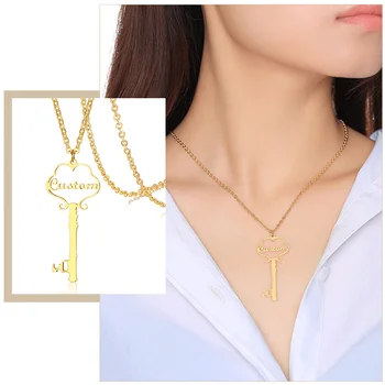 

Women's Elegant Custom Name Choker Necklace Stainless Steel Personalized Pendant Nameplate Gifts for Her Jewelry