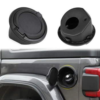 

for Jeep Wrangler JL 2018 2019 Car Exterior Gas Tank Fuel Rear Tank Cap Filler Trim Cover Parts Sliver/Black Accessories