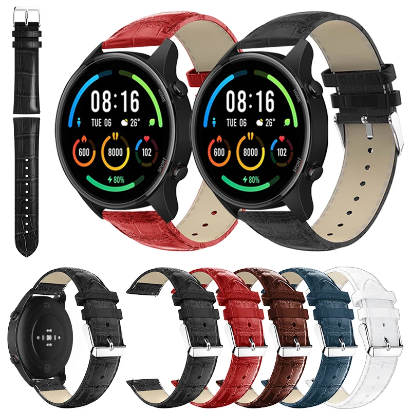 

Leather Watchband 22mm Strap For Xiaomi Watch Color Sports Edition Smartwatch Replacement Wristband Bracelet Accessories