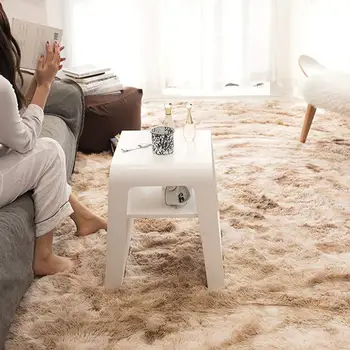 

Multicolored Area Rug Bedroom Hotel Warm Fluffy Rugs Floor Carpet Home Decoration Anti-Skid Shaggy