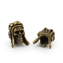 1 шт. пилот Скелет нож бусины зонтик веревка EDC ремешок медный череп Паракорд шарик