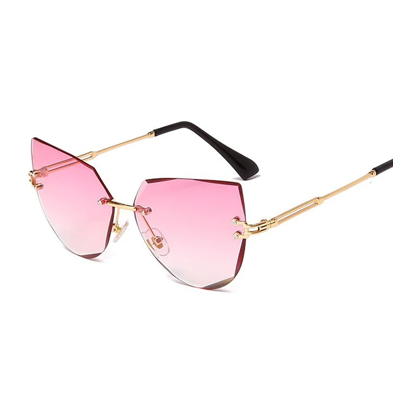 Cat Eye Women Sunglasses High Quality Black Transparent Female Sun Glasses Oculos Feminino De Sol Zonnebril Dames rose gold sunglasses Sunglasses