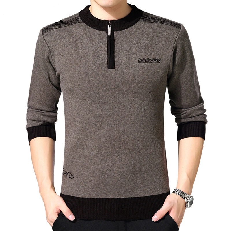 Autumn Winter Men's Sweaters Thick Warm Sweaters Wool Sweater Male Knitted Cashmere Pullover sweter кофты Plus Size M-3XL J722