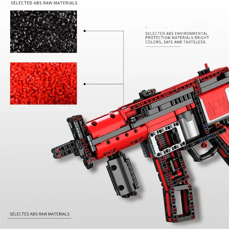 Электрический Мотор мощность MP5 SWAT игрушки пистолет Fit Technic модель машины строительный блок кирпич подарок на день рождения для мальчика Дети