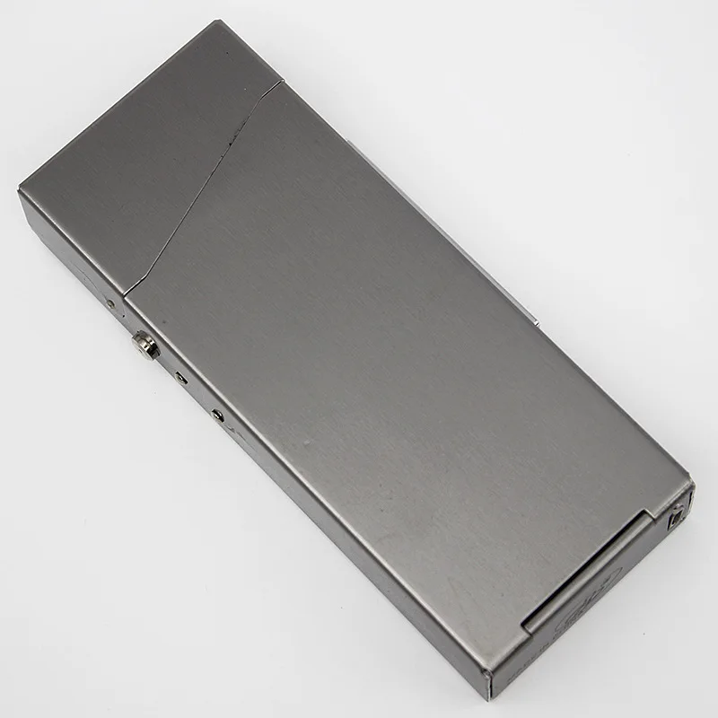 2 USB Зажигалка узкая мода трубы личности женщины Тонкий T тонкий металлический корпус сигарета коробка Зажигалка алюминиевая тонкая Коробка для хранения дыма - Цвет: 2