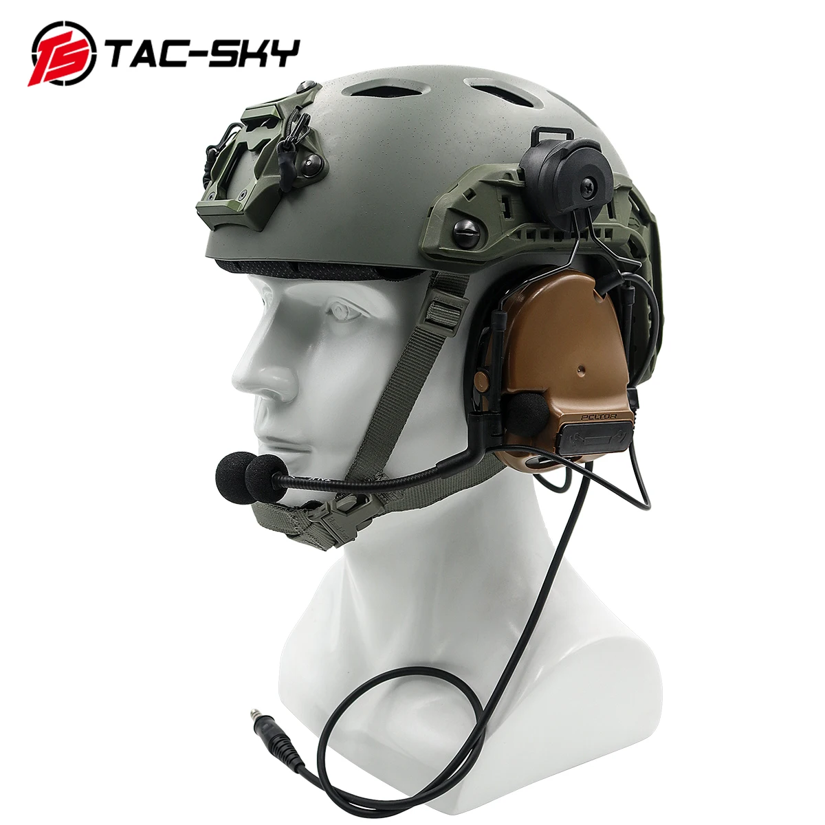 TAC-SKY COMTAC III шлем быстро rail кронштейн версия силиконовые наушники Версия Шум снижение пикап гарнитура-CB