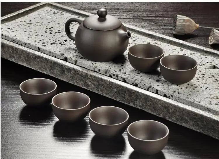 Исин фиолетовый песок чайный набор черный/красный керамический кунг-фу чайный горшок, ручной работы фиолетовый песок чайный горшок чайная чашка Gaiwan Tureen чайная церемония