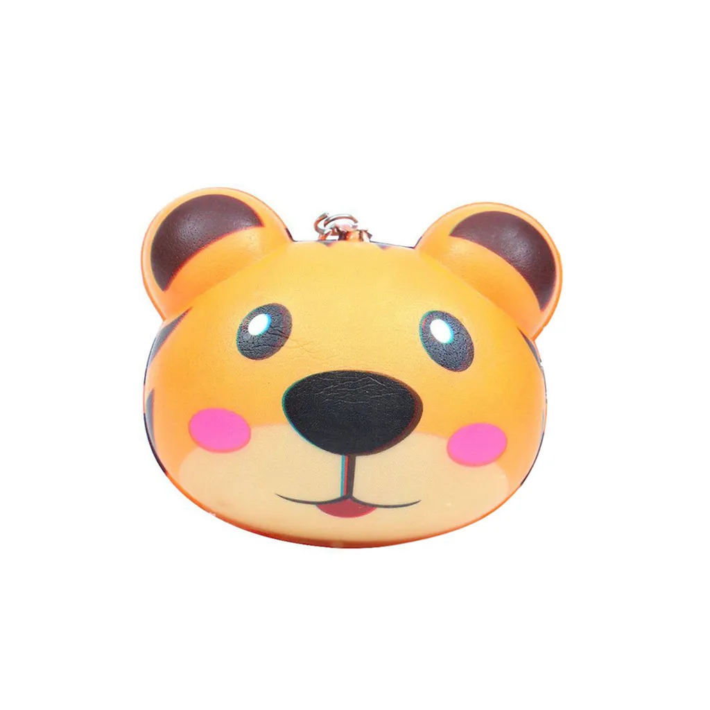 Mini Adorable Bear Slow Rising Kids Fun Toy Stress Reliever Gift Backpack Accessories Decorations lanyard keychain gadgets #A