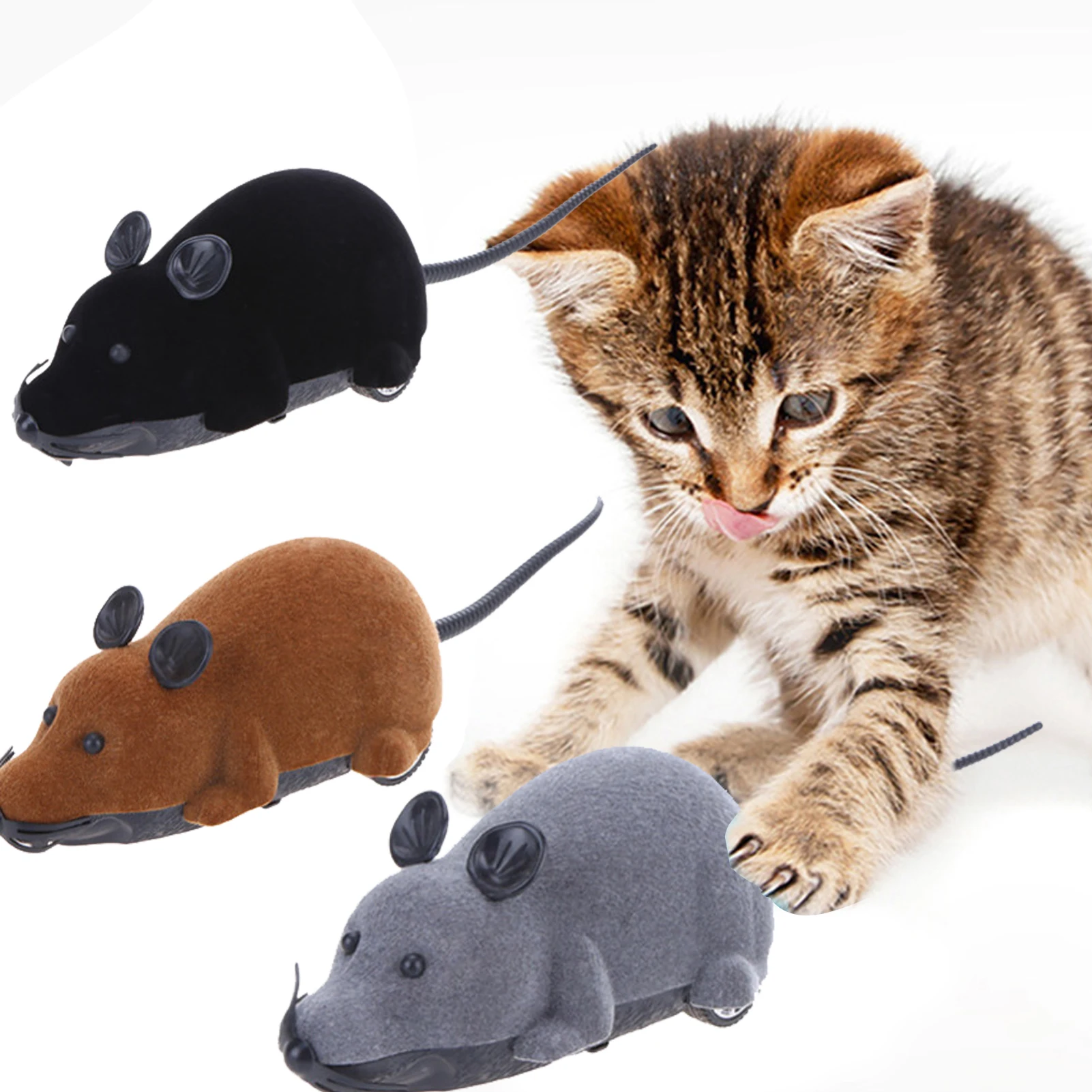 Mouse Toys Wireless Rc Mice Cat Toys Remote Control False Mouse Novelty