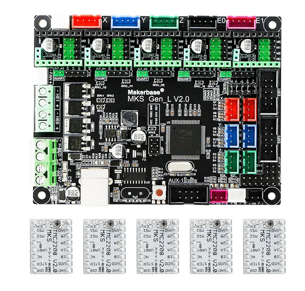 MKS GEN_L V1.0 материнская плата MKS3D принтер запчасти GEN_L V1.0 для TEVO Tornado ForTarantula Pro с A4988 Драйвер TMC2208