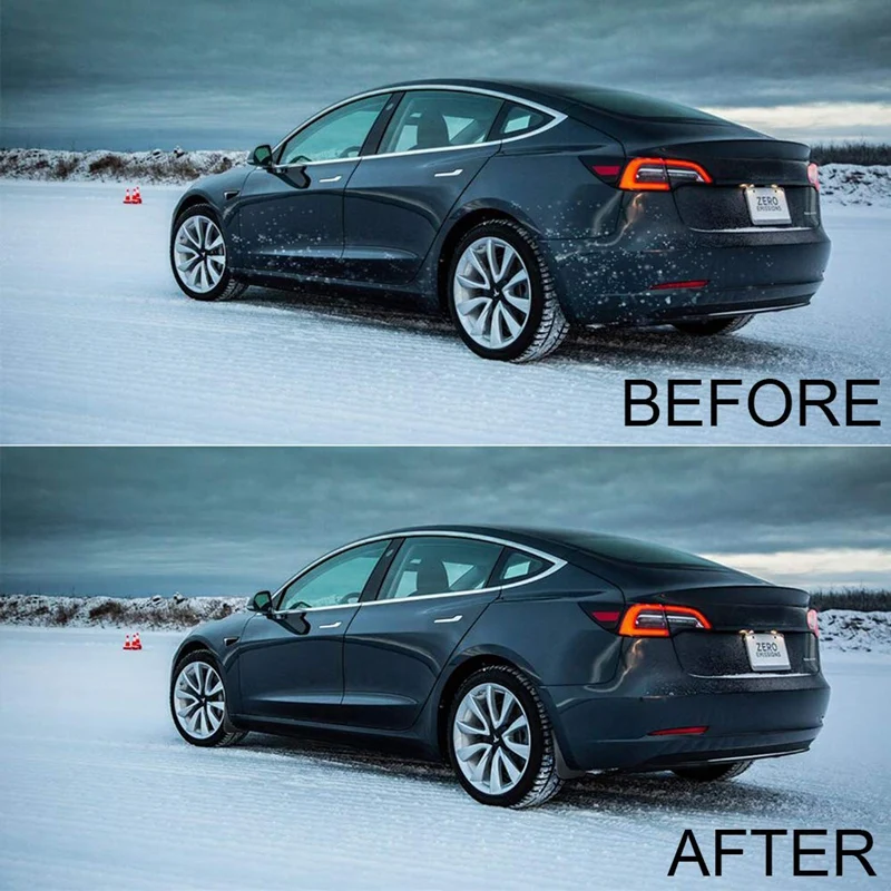 4 Packs Wide Body Wheel Mudguard, Full Protection Mud Flaps All in One Splash Guard Kit for Tesla Model 3 Mud Flaps Splash Guard