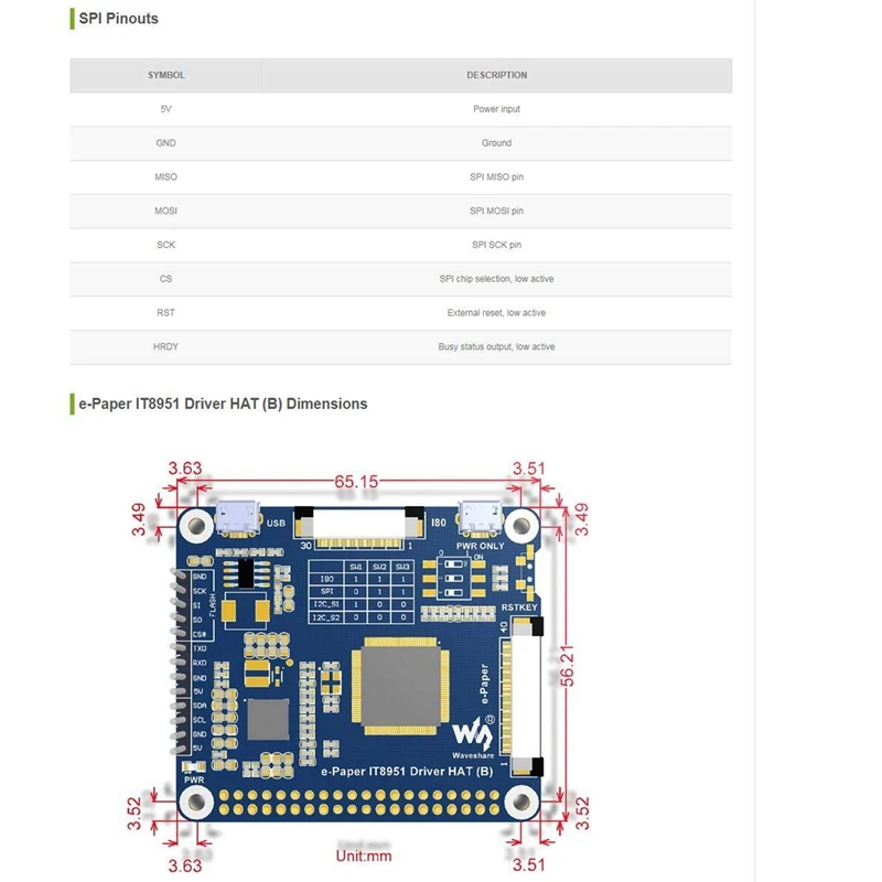 Waveshare 7,8 дюймовый E-Ink дисплей шляпа для Raspberry Pi, разрешение 1872x1404, IT8951 контроллер, USB/SPI/I80/iec интерфейс