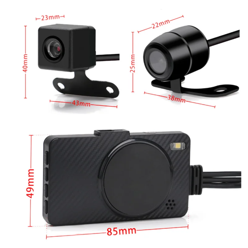 3 дюймов 1080P HD мотоцикл Камера DVR мотор Dash Cam с Специальная двойная трек спереди видеорегистратор с камерой на задней панели мотоцикл электроники KY-MT18