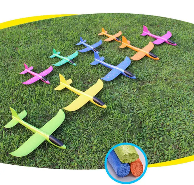 36-48CM Hand Throw  Flying Glider Planes Foam Plane Kid toys Model Glider airplane Kids Gift Toy Free Fly Plane Toys 6