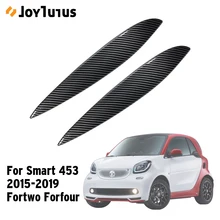 2 шт., автомобильные брови для Smart Fortwo Forfour 453-, наклейки для фар век, налобный фонарь, накладка, наклейка для автомобиля
