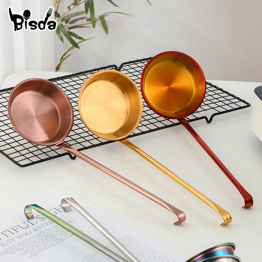 1/3Pcs Stainless Steel Fried Egg Tarts Mold Oil Radish Silk Cake Frying fruit oil Filling Tool Spoon Kitchen Soup Wine Scoop