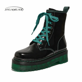 

Women Winter Ankle Boots Genuine Leather Woman shoes 2020 Fashion Keep Warm Round Toe Lace-up Fur Short Boots Ladies Steinmeier