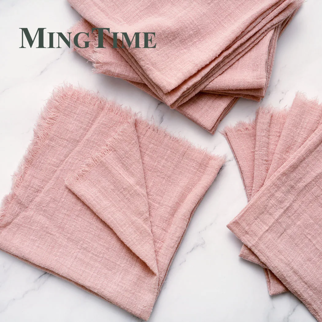 Lot de 10 serviettes en coton - 30 x 30 cm - Lavables - Décoration de table - Serviettes de mariage - Serviettes en tissu doux et confortables - Pour cuisine, table
