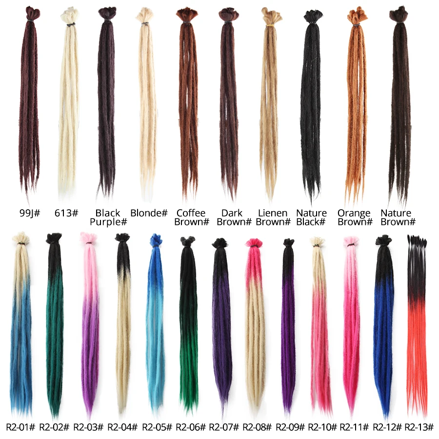 Leeons Synthetic Dreadlocks Crochet Braids Hair Extension For Black Women 5Pcs/Pack Ombre Colored Dreadlocks Hair Accessories 4