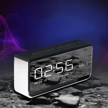 

Speaker Portable Bluetooth Speaker Wireless Stereo Music Soundbox with LED Time Display Clock Alarm Loudspeaker #YL10