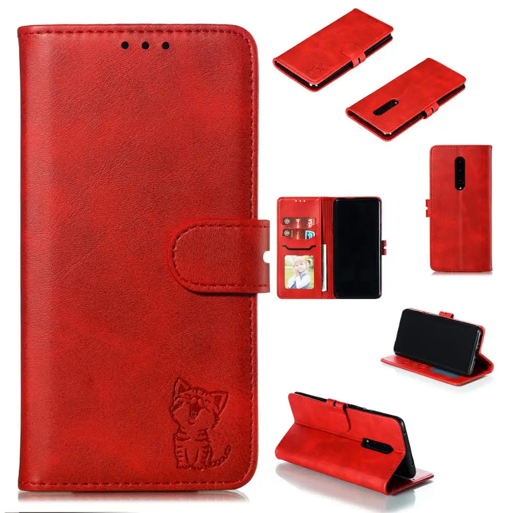 

For One Plus 1+7 7 Pro Wallet Card Leather Luxury Phone Bag Cute Cat Flip Cover