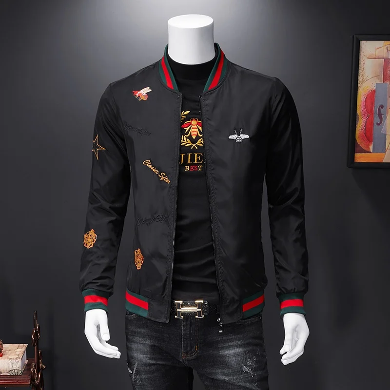Download 2020 Men Bomber Jacket Thin Slim Long Sleeve Baseball ...