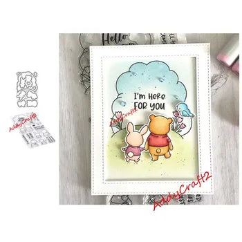 

New Animal partner Metal cutting dies and Clear Stamps Transparent Silicone Seal for DIY scrapbooking 2020