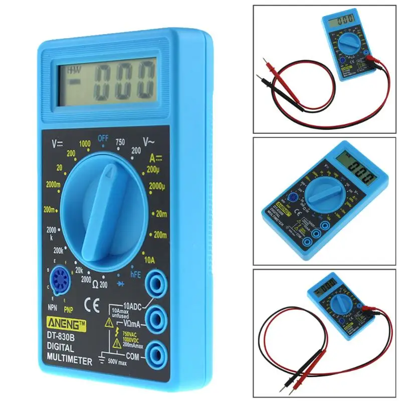 

ANENG DT830B LCD Digital Voltmeter Ammeter Ohm Multimeter DT-830B Electric AC / DC Tester Eletronics multi meter