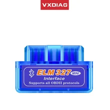 Vxdiag mini scanner automotivo, ferramenta de diagnóstico do leitor de código elm327 obd2, bluetooth v2.1/v1.5, obdii para android suporte all obd2 protocolos