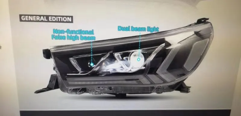 Vland factory for car headlight for Hilux headlight full led for Revo head lamp - Цвет: with xenon bulbs