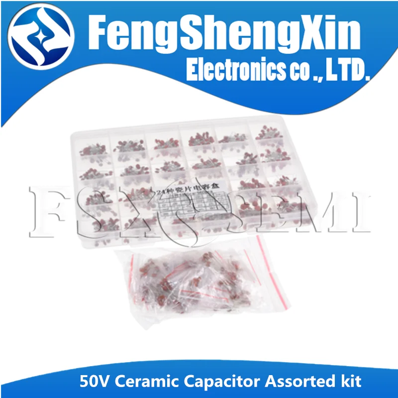 960pcs 50V Ceramic Capacitor Assorted Kit 300pcs 2P 5P 10P 15P 22P 30P 33P