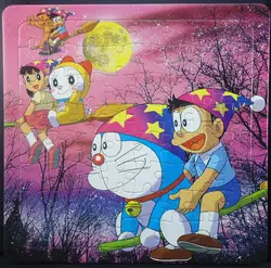 64 шт Doraemon головоломки пазпаззл Джингл кошки головоломка, Doraemon бумага плоская головоломка обучающая детская игрушка