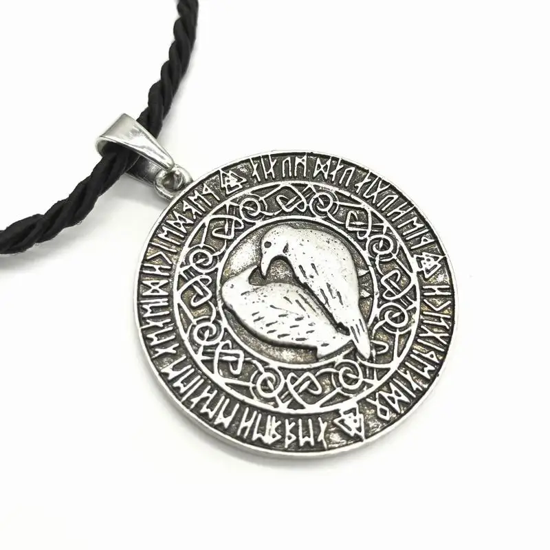 BLINGPAW Новый Viking Valknut Ворон РУНИЧЕСКАЯ подвеска узел амулет викинга кулон Цепочки и ожерелья Nordic заводской