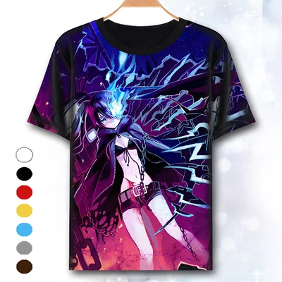 Горячая Распродажа Black Rock Shooter футболка аниме BRS Косплэй Мужчины Женщины Футболка COS Короткий рукав на каждый день - Цвет: 12