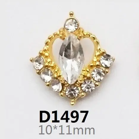 D1497 20 шт./лот 3D капли воды бабочка корона сплав для маникюра художественный металлический горный хрусталь Маникюр Аксессуары для ногтей DIY украшения ногтей амулеты - Цвет: D1497