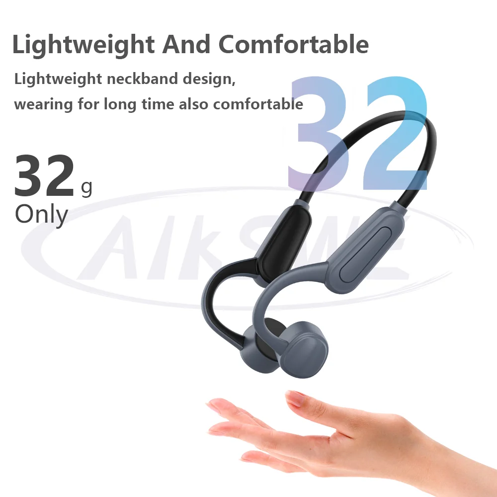 Fones de Ouvido Água sem Fio Fone de Ouvido Ipx8 à Prova Aikswe Condução Óssea Natação Dwireless Bluetooth Mp3 Player Música Esporte Ajustável Cinta 16gb - Image 5