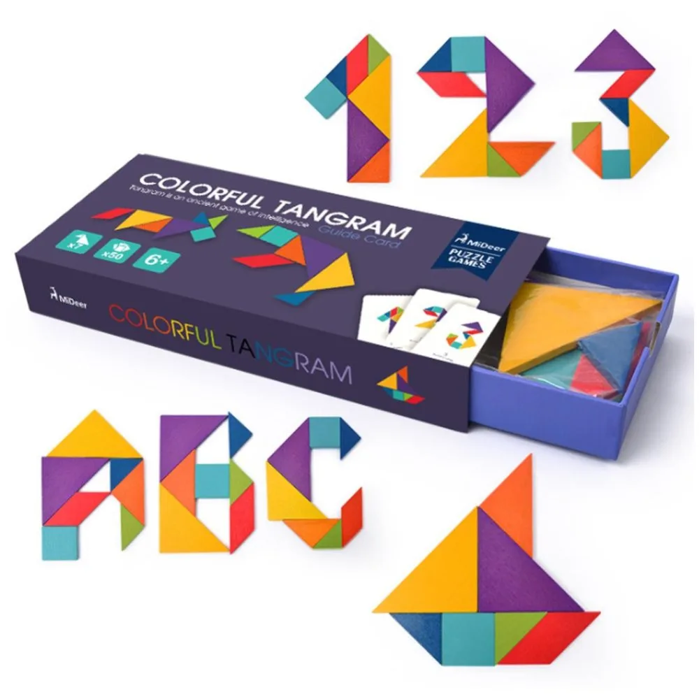 Деревянная IQ игра головоломка умный Tangram Головоломка ребенок игрушка-Танграм Деревянный головоломка