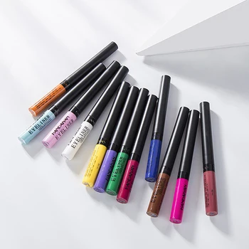 

12 Colors Portable Matte Eyeliner Waterproof Long-lasting Quick-drying Colorful Eyeliner