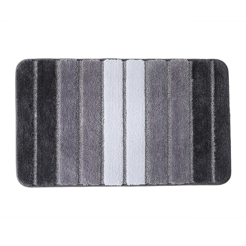 Коврик для входной двери прямоугольник градиентный цвет полоса водопоглощающий нескользящий коврик для двери/гостиной/ванной комнаты - Цвет: Gray