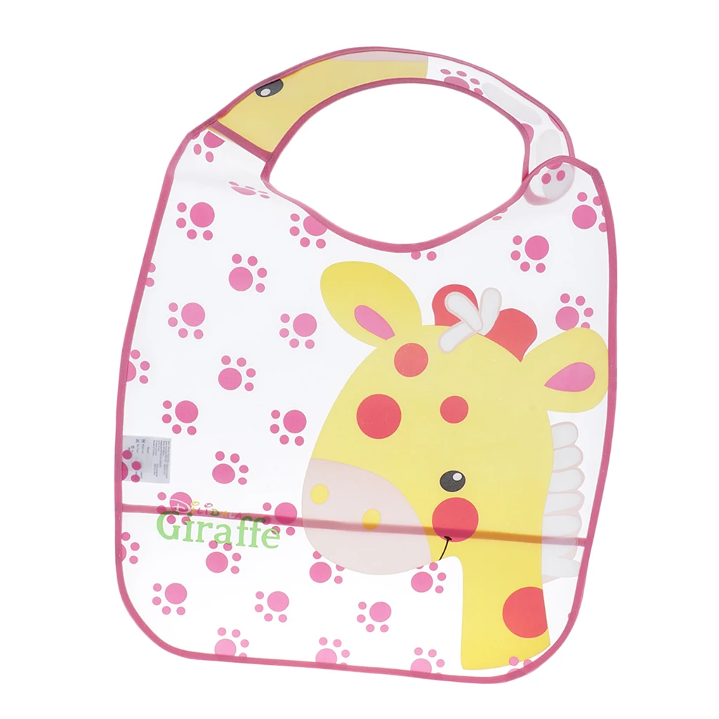 PEVA Adult Mealtime Clothes Protector Bib Dining Aid Waterproof Washable - 42 x 35CM