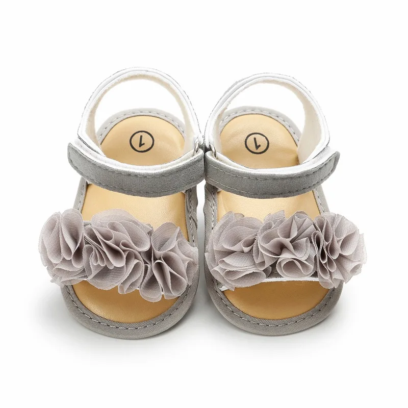 Baby Shoes Sandals Baby Girl Summer Flat White Flower Princess Shoes Newborn Toddler Infant Elegant Pink Cute Prewalkers 0-18M